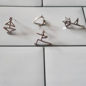 4 piece mini earrings